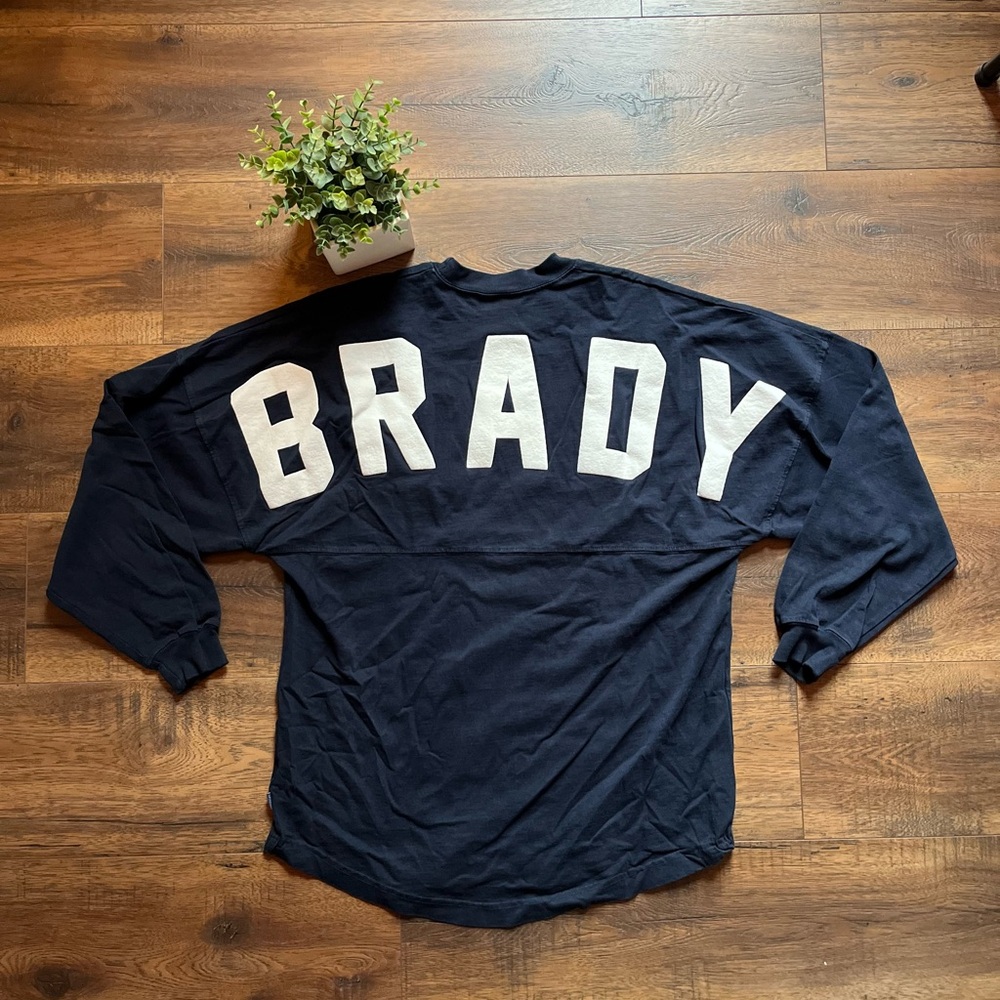 Men’s Spirit Tom Brady Patriots 12 Long Sleeve Varsity - size S